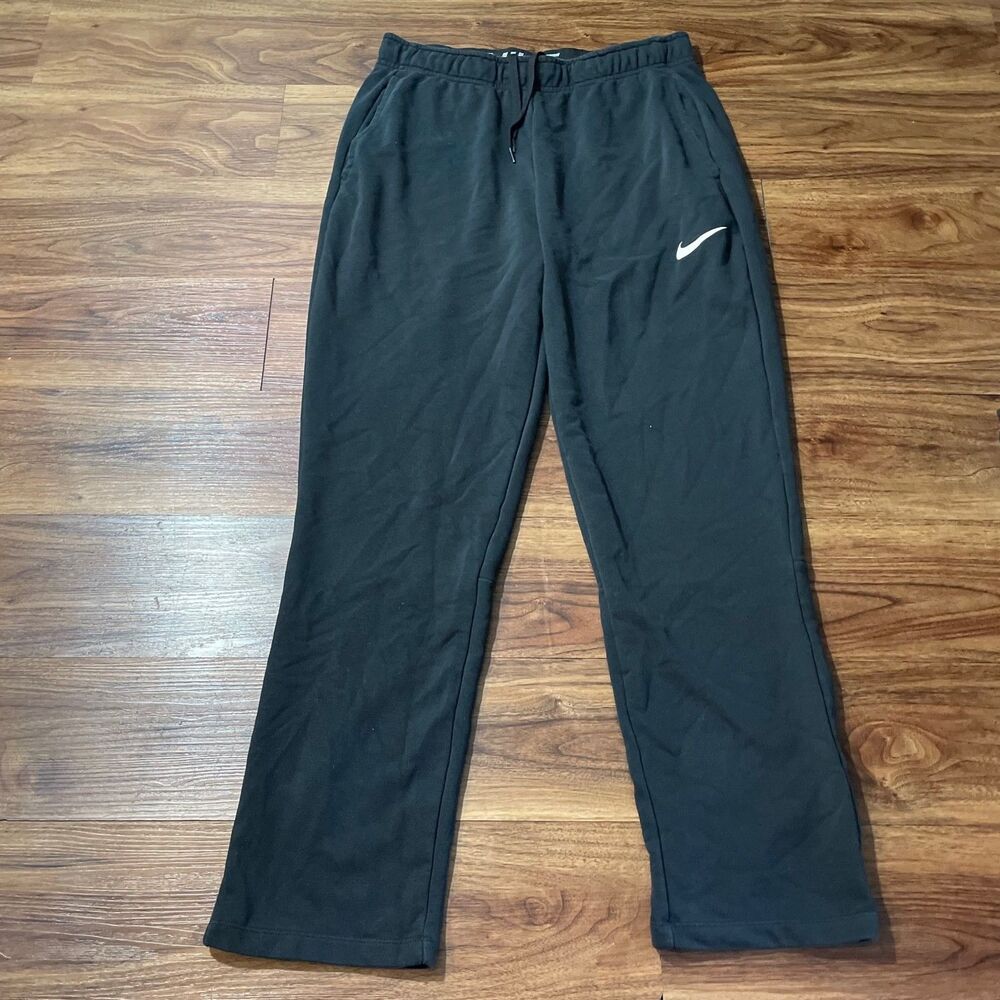 Nike Mens Dri-Fit Training Pants Sweatpants CZ6381-010 Black Size L Cotton Blend